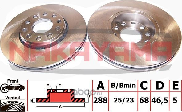 Диск тормозной (Nakayama). Артикул Q4611