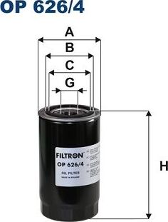 Масляный фильтр Filtron. Артикул OP 626/4