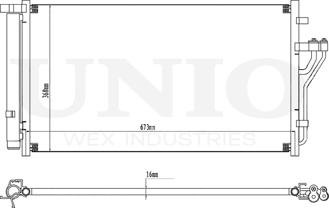 Радиатор кондиционера (Unio). Артикул RAD-30024