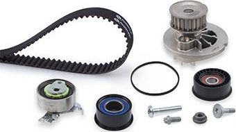 Помпа (водяной насос) с комплектом ремня ГРМ Gates PowerGrip® для Opel Vectra B 1995-2002. Артикул KP15369XS-2
