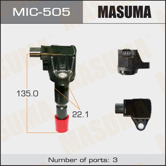 Катушка зажигания Masuma для Honda Jazz I 2002-2008. Артикул MIC-505
