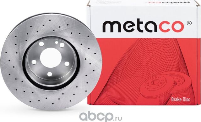 Диск тормозной передний вентилируемый (Metaco). Артикул 3050426