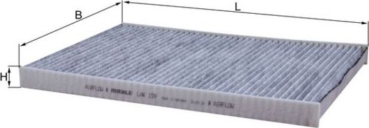 Салонный фильтр Mahle. Артикул LAK 159