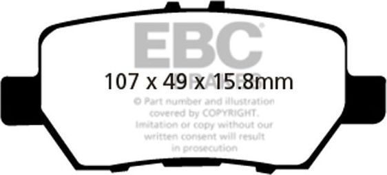 Тормозные колодки EBC Brakes. Артикул DP41736R