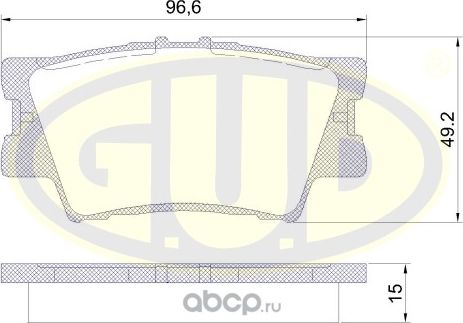 Тормозные колодки G.U.D.. Артикул GBP123100
