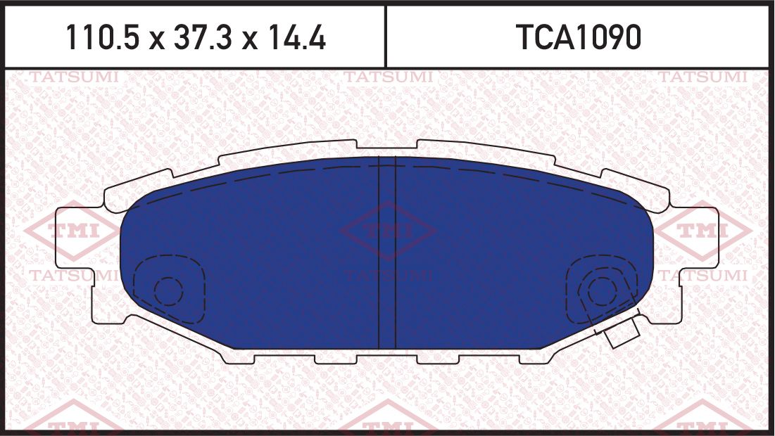 Колодки тормозные SUBARU LEGACY/OUTBACK/IMPREZA 03- задн. (Tatsumi). Артикул TCA1090