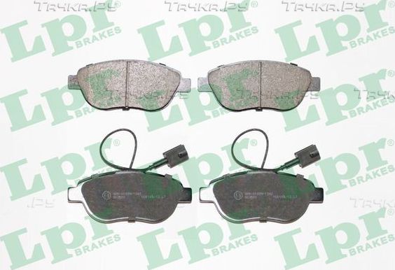 Тормозные колодки LPR передние для Fiat Qubo I 2010-2026. Артикул 05P1657