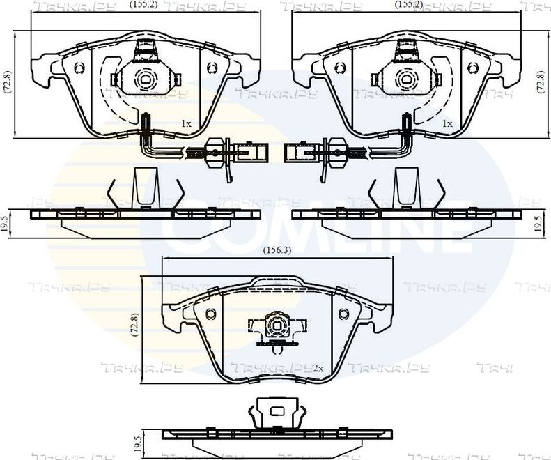 Тормозные колодки Comline Comline. Артикул CBP11753
