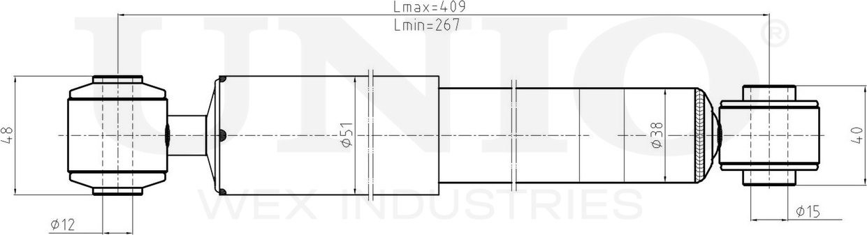 Амортизатор подвески (Unio). Артикул SAB-10460
