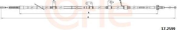 Трос ручника (тросик ручного тормоза) Cofle. Артикул 92.17.2599