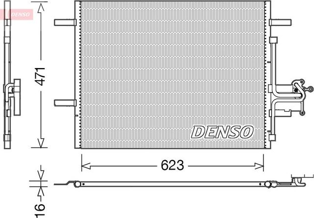 Радиатор кондиционера (конденсатор) Denso. Артикул DCN33010