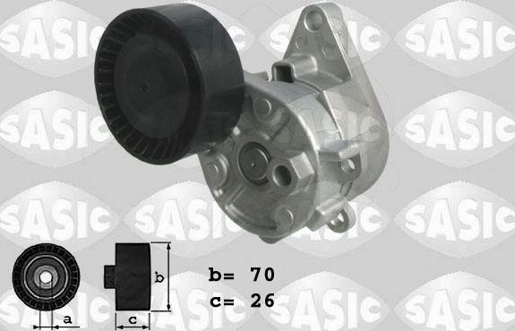 Натяжной ролик (натяжитель) приводного клинового зубчатого ремня Sasic. Артикул 1626051