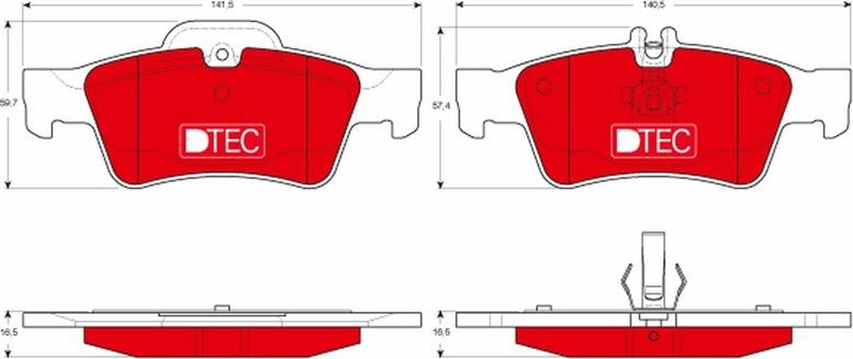 Тормозные колодки TRW DTEC COTEC. Артикул GDB1546DTE