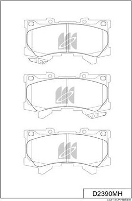 Тормозные колодки MK Kashiyama. Артикул D2390MH