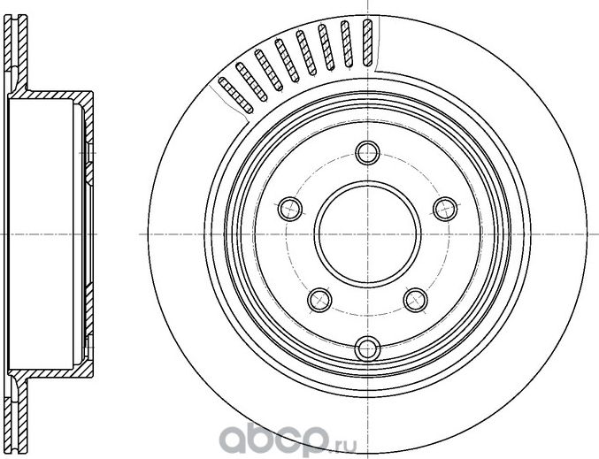 Диск тормозной вентилируемый (G-Brake). Артикул GR20116