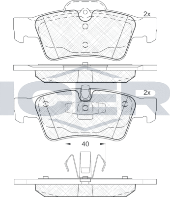 Тормозные колодки Icer. Артикул 181770