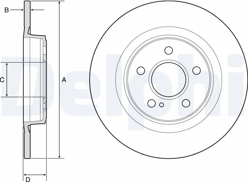 Тормозной диск Delphi. Артикул BG4790C