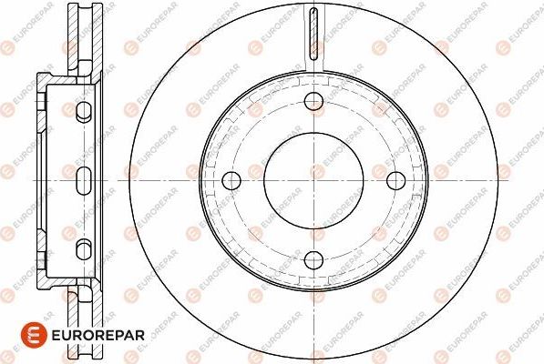 Тормозной диск Eurorepar передний для Smart Forfour I (W454) 2004-2006. Артикул 1642758080