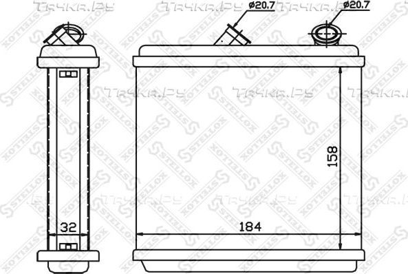 Радиатор отопителя (печки) Stellox. Артикул 10-35128-SX