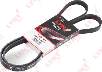 Приводной ремень поликлиновой LYNXauto для Alfa Romeo 159 2005-2011. Артикул 5PK1590