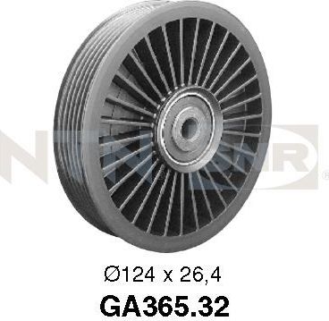 Направляющий (ведущий) ролик приводного поликлинового ремня NTN / SNR. Артикул GA365.32