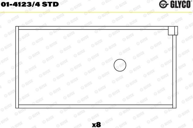Вкладыши шатунные Glyco для Peugeot 106 I 1991-2001. Артикул 01-4123/4 STD