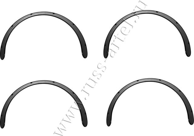 Фендера Русская Артель универсальные усиленные с выносом 50 мм вариант 2 без заужения (Глянец, под покраску). Артикул FEU3-053800