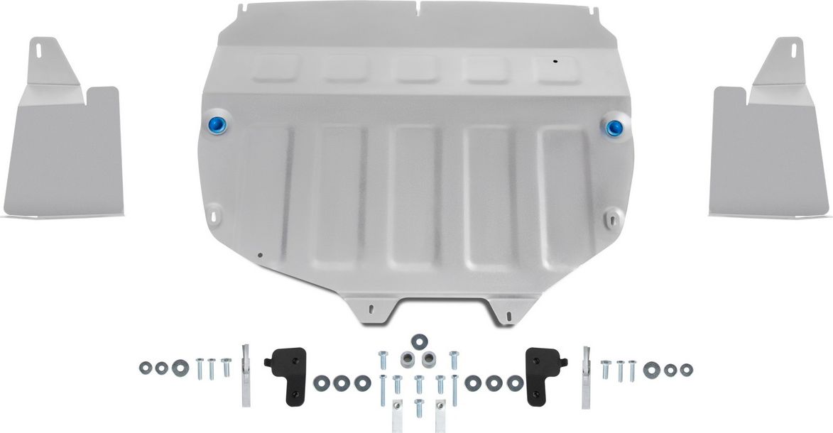 Защита Rival для картера, КПП, пыльников левого и правого (увеличенная) Chery Tiggo 4 2019-2026. Артикул 333.0921.1