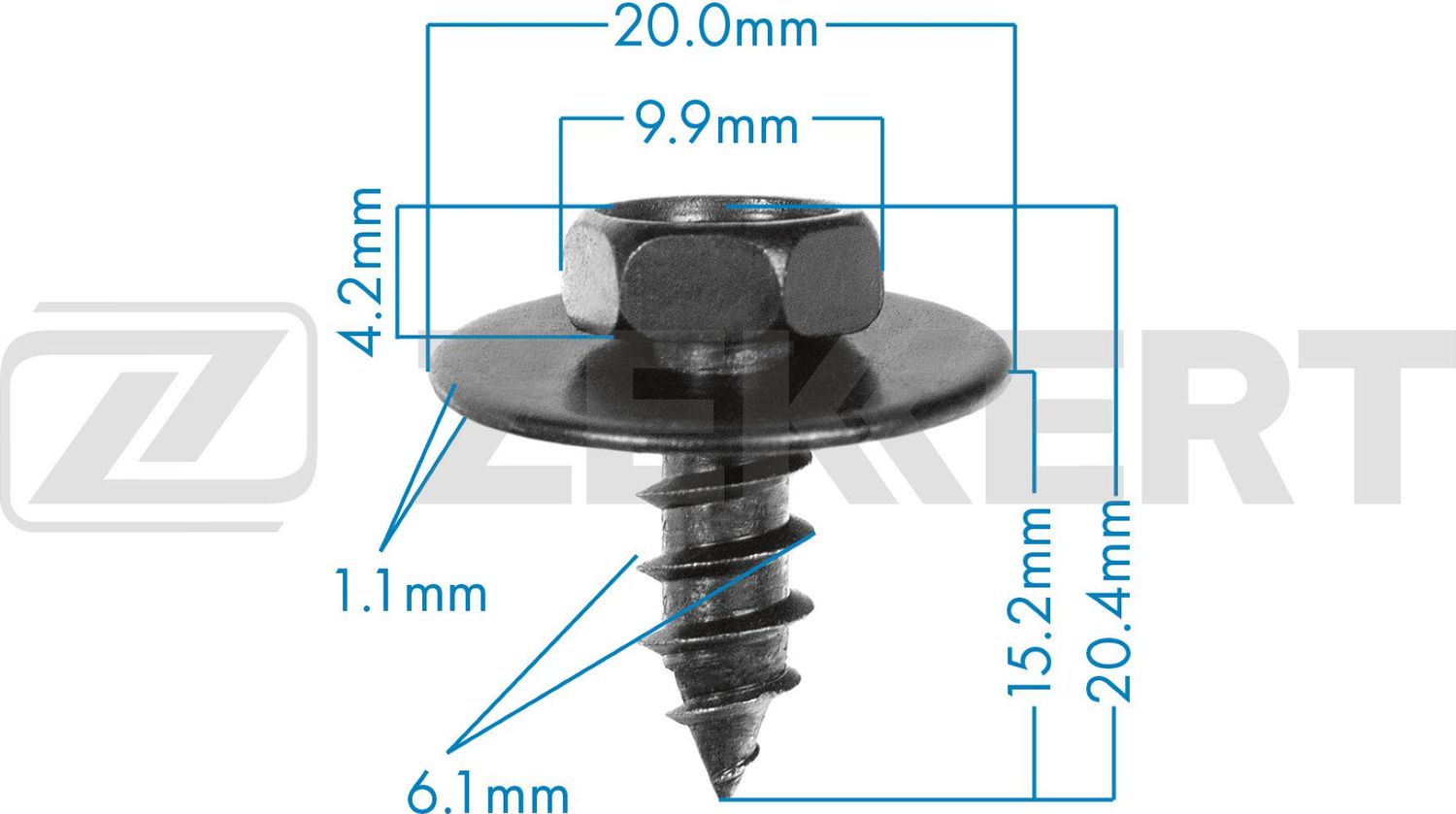 Клипса Zekkert (Металл). Артикул BE-3530