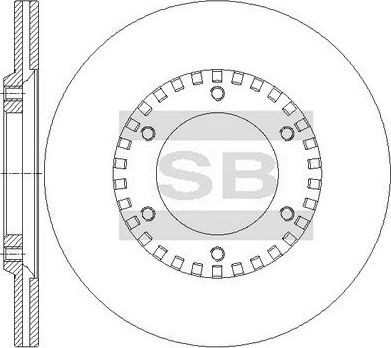 Тормозной диск Sangsin Hi-Q передний для Renault Clio II 2000-2002. Артикул SD4232