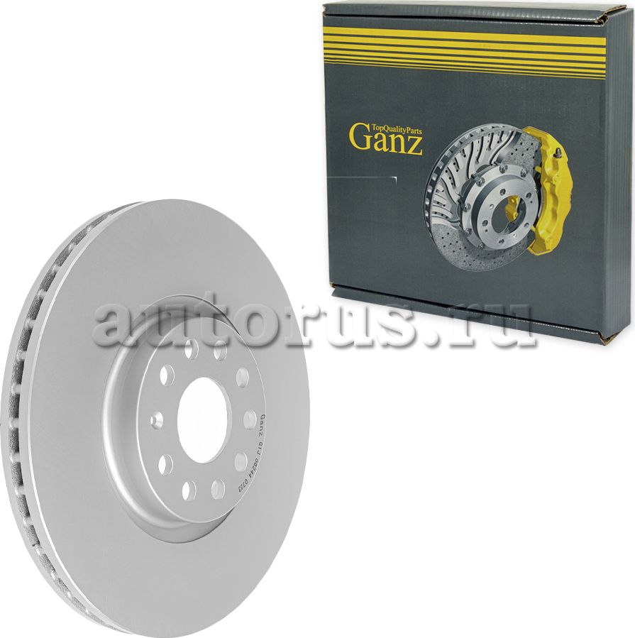 Диск тормозной передний с покрытием (Ganz). Артикул GIJ06244