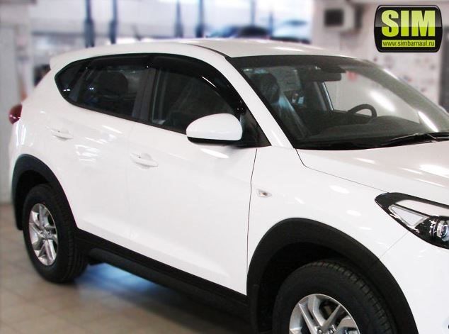 Дефлекторы SIM для окон Hyundai Tucson III 2015-2021. Артикул SHYTUC1532