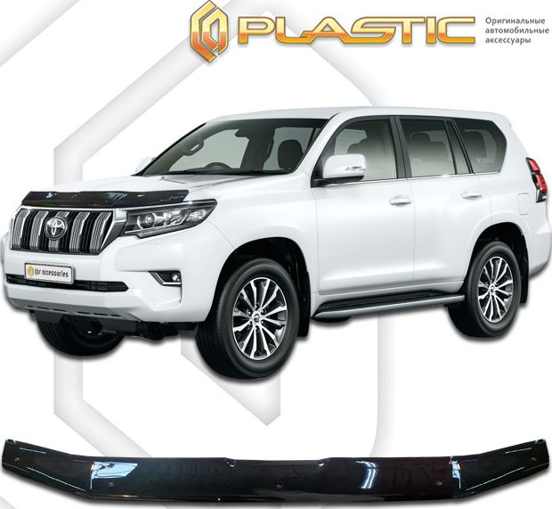 Дефлектор СА Пластик для капота (Classic черный) Toyota Land Cruiser Prado 150 2017-2026. Артикул 2010010113070