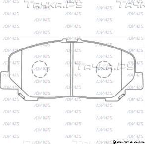 Тормозные колодки Advics передние для Toyota Alphard III 2015-2026. Артикул SN695