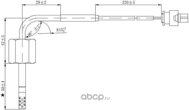 Датчик температуры выхлопных газов MERCEDES-BENZ C320  C350  CLS320  CLS350  E280  E300  E320  GL320 (Magtechnic). Артикул mag0027og