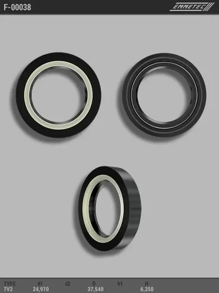 Сальник 24,97/37,54*6,35 тип 7V2 (Emmetec). Артикул F00038