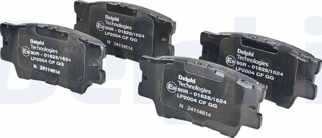 Тормозные колодки Delphi (Low-Metallic) задние для Lexus ES VI 2012-2018. Артикул LP2004