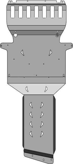 Защита алюминиевая АВС-Дизайн для картера и КПП BMW X3 G01 2019-2024. Артикул 34.22ABC