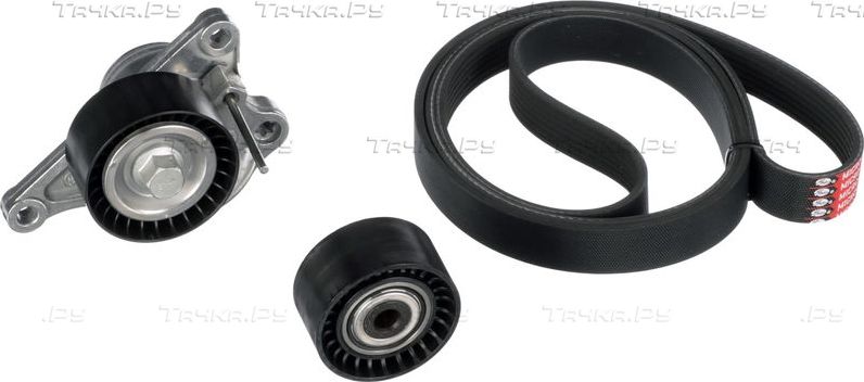 Приводной ремень поликлиновой с роликами (комплект) Gates Micro-V® Kit для Opel Vivaro A 2006-2014. Артикул K017PK1685