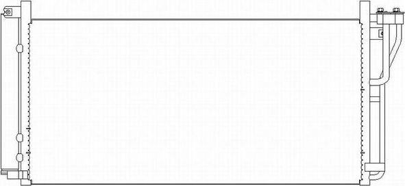 Радиатор кондиционера (конденсатор) Sakura для Hyundai Sonata V (NF) 2005-2010. Артикул 5221-9806