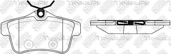 Тормозные колодки NiBK задние для Citroen C4 II 2009-2026. Артикул PN0473