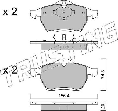 Тормозные колодки Trusting. Артикул 288.0