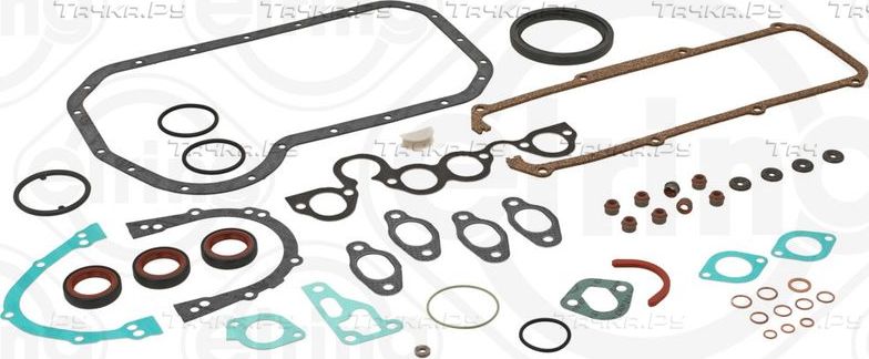 Прокладки двигателя (комплект) Elring для Volkswagen Santana 1981-1984. Артикул 086.887