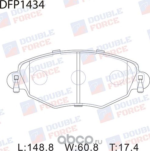 Колодки тормозные дисковые Double Force. Артикул DFP1434