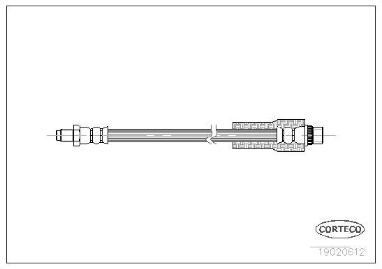 Тормозной шланг Corteco передний передний для Renault Safrane I 1992-2000. Артикул 19020612