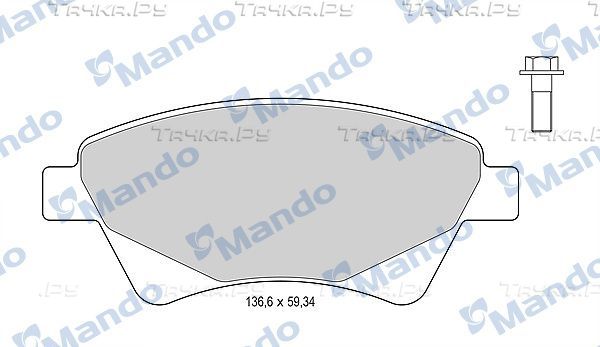Тормозные колодки Mando передние для Renault Scenic II 2003-2009. Артикул MBF015180
