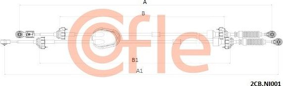 Трос переключения передач КПП Cofle для Nissan Qashqai I 2007-2013. Артикул 92.2CB.NI001