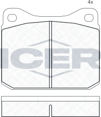 Тормозные колодки Icer передние для Volkswagen LT I 1975-1991. Артикул 180327