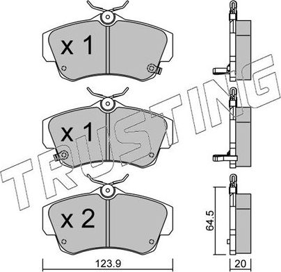Тормозные колодки Trusting. Артикул 537.0