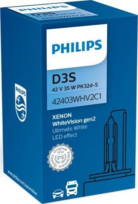 D3S 42V-35W (PK32d-5)  5000K WhiteVision gen 2 (Philips) Philips Xenon WhiteVision gen2. Артикул 42403WHV2C1